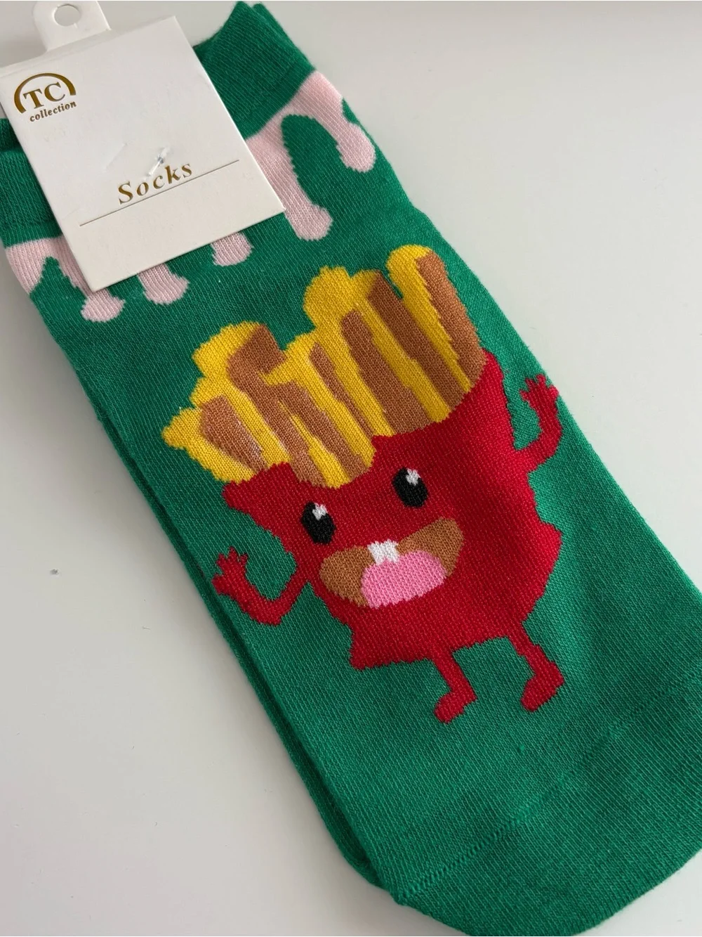 TC Green French Fries Sock